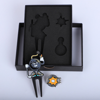 Ensemble d'outils de golf divot en vrac à bas prix avec logo personnalisé de haute qualité pour réparation de terrain magnétique en métal avec boîte personnalisée