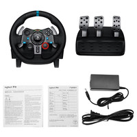Volant de course Logitech G29 Driving Force et pédales au sol, retour de force réel, palettes de changement de vitesse en acier inoxydable