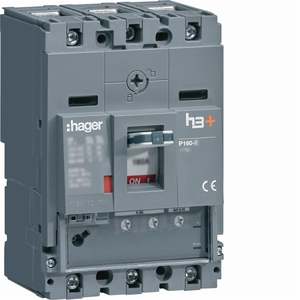 HHS100GC ปรับแต่งได้ตามความต้องการด้วยเบรกเกอร์แบบหล่อขึ้นรูป Hagers รุ่น h3+ P160 LSnI 3P 25kA 100A - Product Image 1
