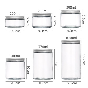 Tùy Chỉnh Mini 750Ml/24Oz Vòng Mật Ong Lọ Thủy Tinh Với Thiết Kế Nhôm Nắp Cho Kẹo Niêm Phong Với Vít Cap - Product Image 2