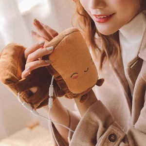 1 Paire de Gants Chauffants USB en Forme de Panda Mignon, Chauffe-Mains Chauffants, Gants d'Hiver à Demi-Doigts pour le Bureau, Cadeau de Noël - Product Image 3