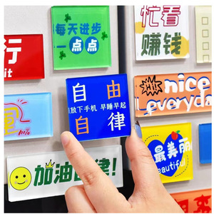 Imanes de Refrigerador Acrílicos Personalizados Jia Hui, Rectangulares, 3D, Resina Epoxi, Decoraciones Magnéticas Creativas de Dibujos Animados, Regreso a Clases - Product Image 3