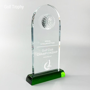 Crystal Glass <b>Trophy</b> Golf Award 12 In Laser <b>Engraved</b> Uv Printing Durable Team Prize - Product Image 3