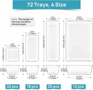 Bathroom <b>Organizers</b> and Storage 4-Size Multi Compartments Makeup <b>Drawer</b> <b>Organizer</b> for Kitchen Utensils & Office Accessories - Product Image 4