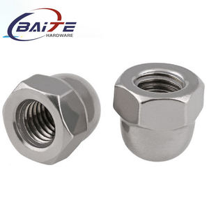 उच्च गुणवत्ता M4-24 स्टेनलेस स्टील हेक्सागोन टोपी नट एकोर्न कैप नट्स डि1587 हेक्स सिर आकार एम 10 लंबाई 20 मिमी - Product Image 2