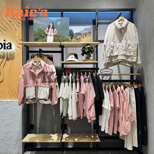 Hiện đại cửa hàng may mặc bố trí nội thất trang trí thiết kế tùy chỉnh vàng quần áo giá kệ cửa hàng thiết kế truy cập cho cửa hàng may mặc - Product Image 3