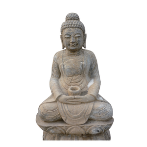 Décoration extérieure Sculpture de bouddha en pierre naturelle Statues de bouddha en grès - Product Image 2