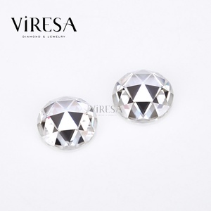 מויסנייט חיתוך רוז 0.03-3 קראט, בעל תעודת GRA, גב שטוח, דרגת ניקיון VVS1, אבן מויסנייט רופפת - Product Image 1