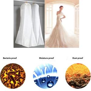 High Quality Non Woven Wedding <b>Dresses</b> Wedding Gown <b>Cover</b> Reusable Custom Garment Bags Wholesale - Product Image 5