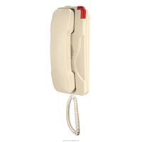 Petit téléphone de base pour salle de bain Téléphone mural avec bouton d'urgence SOS pour ascenseur d'hôtel