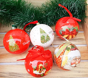 Customizable UV Printed Christmas Ball <b>Ornaments</b> Glass Material <b>Tree</b> <b>Ornaments</b> for Xmas Party for Home Decor Office Festivities - Product Image 3