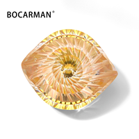 Vente en gros de zircone cubique synthétique de laboratoire 6*7mm en forme d'œil avec effet de couleur/effet feu, pierres précieuses synthétiques pour la fabrication de bijoux et le nail art DIY