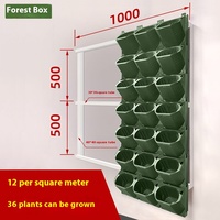 Grand mur de plantes de verdissement vertical tridimensionnel Pot de gallon suspendu multicouche Boîte de forêt à plusieurs niveaux Plante artificielle