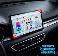 Radio para Auto con Pantalla Táctil QLED de 13 Pulgadas y Resolución 2K, Android 14, Procesador de 8 Núcleos a 2.2GHz, Unidad Principal con Control por Voz, 8GB+128GB, CarPlay Inalámbrico