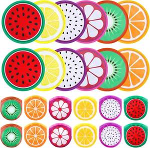 Éventail pliant ludique à motifs de fruits, éventail rond pliable avec motifs de fruits vibrants pour les fêtes estivales à la plage, les jeux d'enfants en plein air - Product Image 2