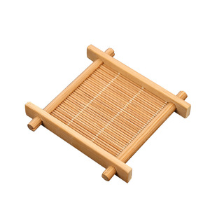 Bamboo <b>Teacup</b> Holders Grid Pattern Heat Insulating Mats Tea Ceremony Accessories Jewelry Display Props - Product Image 5