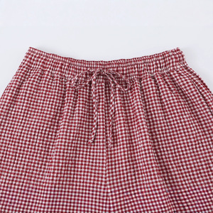 <span class=keywords><strong>Pantalon</strong></span> lanternes décontracté en coton à taille élastique et ceinture à nouer, motif écossais, pour <span class=keywords><strong>femme</strong></span>, collection 2026, fabrication OEM Chine - Product Image 3