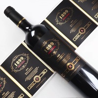 Impression personnalisée étiquettes de bouteille de vin pour bouteilles adhésif produit logo étanche flacon étiquettes en papier autocollant