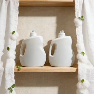 Bouteille en plastique HDPE personnalisée de 2 L pour détergent et blanchiment, avec poignée de transport et <span class=keywords><strong>bec</strong></span> verseur - Product Image 3