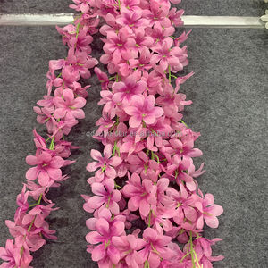 C-491 Exquisitas Guirnaldas de Flores de Glicinia de Seda Hechas a Mano, Blancas, de 4 Ramas, Decoración para el Techo de la Sala de Estar, para San Valentín, Pascua - Product Image 4