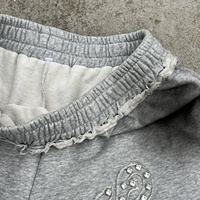 Ensemble de survêtement streetwear SEMETAL pour homme, coupe oversize et baggy, effet délavé à l'acide, brodé, personnalisé, 100% coton épais