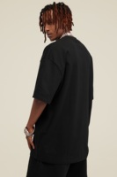 T-shirt Unisexe Personnalisé en Coton Lourd Tricoté 100% Respirant Coupe Oversize 305G avec Logo Brodé 3D sur la Manche Droite – Vente en Gros