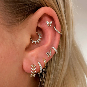 Pendientes de Aro Grandes Personalizados CANNER con Circonitas, Plata de Ley 925, Joyería Fina para Chicas, Chapados en Oro de 18K - Product Image 4