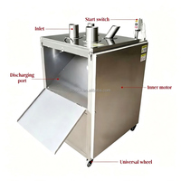 Vier-gaats fruit- en groentesnijmachine, food grade, neerwaartse snijmachine voor aardappel, ananas, augurken, aubergine, banaan, sinaasappel
