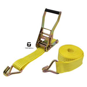 Heavy Duty 2 pouces 50MM Polyester Cargo Arrimage Cravate Camion Sangle À Cliquet Double J Sauvetage <span class=keywords><strong>Voiture</strong></span> <span class=keywords><strong>Ceinture</strong></span> Crochets pour Transport PE Matériel - Product Image 1