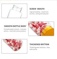 Bouteilles de pilules à large ouverture en PET de qualité alimentaire écologique de 100ml avec bouchon de sécurité pour enfant Emballage de bouteille de capsule Pot à l'épreuve des enfants