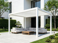 Pergola Atap Louvre Elektrik Model 163 Tahan Air untuk Halaman Luar Ruangan