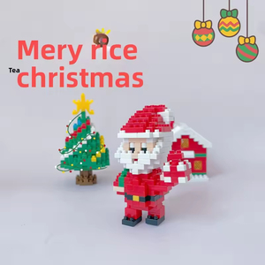 Juguete Educativo de Ensamblaje DIY, Tren de Papá Noel, Muñeco de Nieve, Bloques de Construcción de Micropartículas ABS 1:8, Regalo Perfecto - Product Image 3