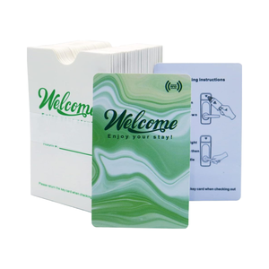13.56mhz ISO14443 imprimable MIFARE Classic EV1 1K hôtel Motel PVC RFID carte-clé avec enveloppes vertes Saflok, Onity,<span class=keywords><strong>Miwa</strong></span> - Product Image 1