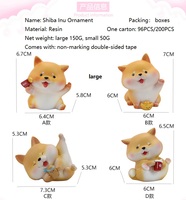 Nette glückliche Shiba Inu Welpe Auto Innendekoration Auto Ornament Cartoon Backen Kuchen Dekoration