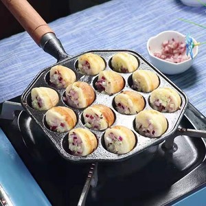 12 Holes Non-Stick Takoyaki <strong>Pans</strong> <strong>Cooking</strong> Baking <strong>Cake</strong> Tool for Octopus Balls Aebleskivers Pancake, for Electric Oven or Gas Stove - Product Image 5