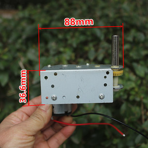 Motor de CC en miniatura de 12V con caja de engranajes de reducción para tanques RC, piezas DIY, 88.7mm x 63.8mm - Product Image 5