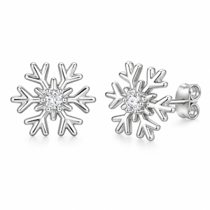Orecchini a Forma di Fiocco di Neve per Donne, Design Natalizio, per Uso Quotidiano, Regalo per Feste, Accessori - Product Image 5