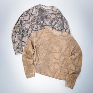 Camiseta Térmica de Manga Larga con Estampado Completo Personalizado al por Mayor, Estilo Waffle Camo, Streetwear, con Efecto Desgastado - Product Image 2