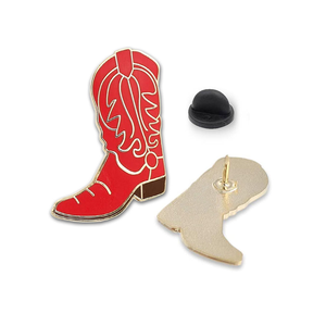 Épinglette en émail motif bottes de <span class=keywords><strong>cowboy</strong></span> western et inscription HOWDY Nashville, badge métallique personnalisé, cadeau souvenir OEM ODM - Product Image 2