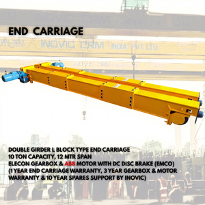 รถเข็นปลายราง INOVIC CRM สำหรับเครน EOT รับน้ำหนัก 1 ตัน ถึง 10 ตัน |   ส่วนประกอบเครนเหนือศีรษะแบบคานเดี่ยวคานคู่สำหรับใช้งานในอุตสาหกรรม - Product Image 1