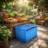 Panier de récolte ventilé en maille, pliable, en PP, réutilisable, pour le stockage des légumes et des fruits, perforé