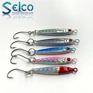 Isca de pesca de metal com gancho, venda quente de 5g, isca de pesca em metal, com micro chumbo, cachoeira lenta, isca 3d, 3g