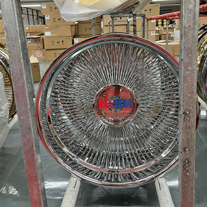 26 Inch Wire <b>Wheels</b> 5x114.3 Rims Classic Car Alloy Aluminium Rims Forged Rims <b>Spoke</b> Wire <b>Wheels</b> Chrome <b>Wheel</b> - Product Image 5