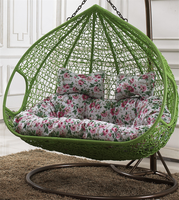 Chaise à bascule en rotin et osier pour l'extérieur, cadre métallique, hamac de jardin, balançoire en corde