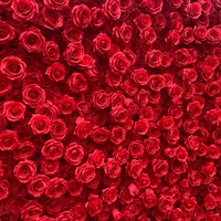 Panneau de fond mural en fleurs de soie rouge 3D personnalisé, décoration de mariage, mur de fleurs artificielles pour la décoration de mariage