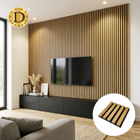 Panneau acoustique intérieur 2440x600mm insonorisant 100% fibre de polyester MDF Feutre ignifuge pour chambre et espace de vie moderne