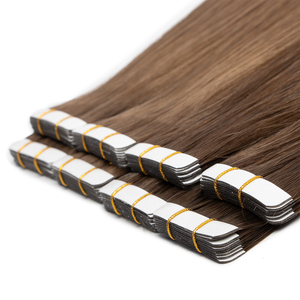 Extensions de <span class=keywords><strong>cheveux</strong></span> naturels Remy double épaisseur à bandes adhésives 100 % <span class=keywords><strong>cheveux</strong></span> humains couleur cuivre en gros - Product Image 5