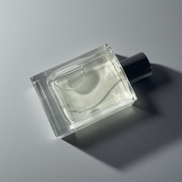 Boîte de parfum d'huile essentielle de rectangle transparent plat clair emballage de soins de la peau Logo fait sur commande bouteille de parfum en verre de 100ml