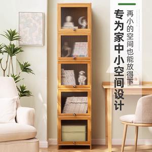 Estantería de Bambú de Estilo Moderno y Simple, Librería, Mueble de Almacenamiento, Armario con Puerta, Mueble de Exhibición Integrado - Product Image 3