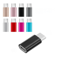 Adaptateur Convertisseur Connecteur Micro USB Femelle vers Type-C Mâle, Câble de Synchronisation de Données Type C vers iPhone iOS 8 Broches Micro USB